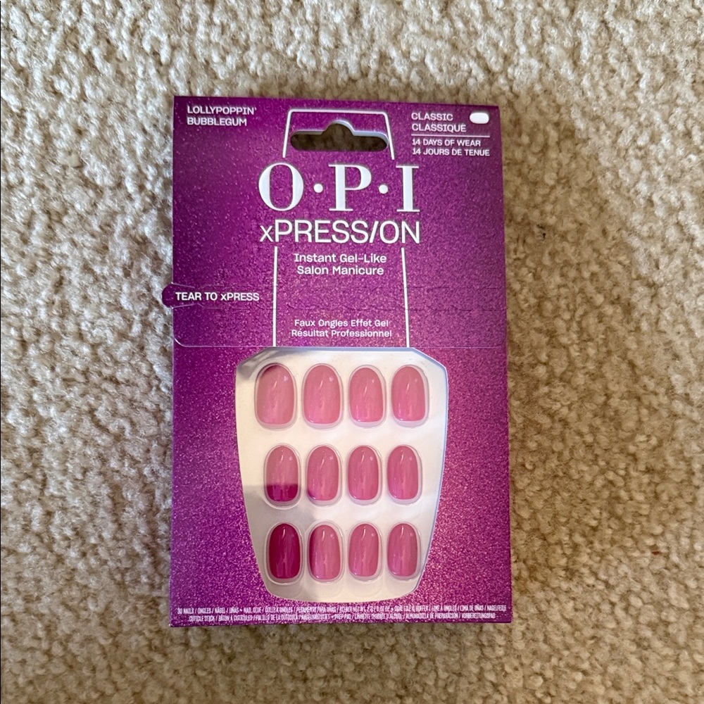 OPI xPRESS/ON Instant Gel-Like Manicure - Lollypoppin’ Bubblegum Pink